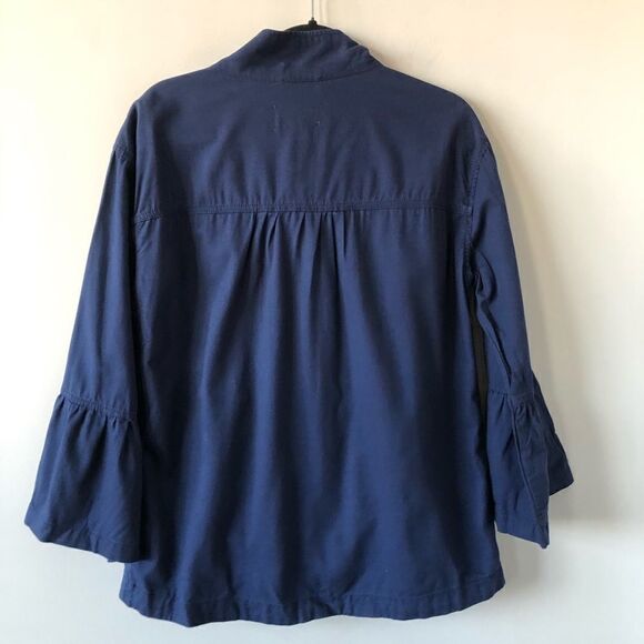 Caslon (Nordstrom) Navy Bell Sleeve Utility Jacket - Picture 2 of 6